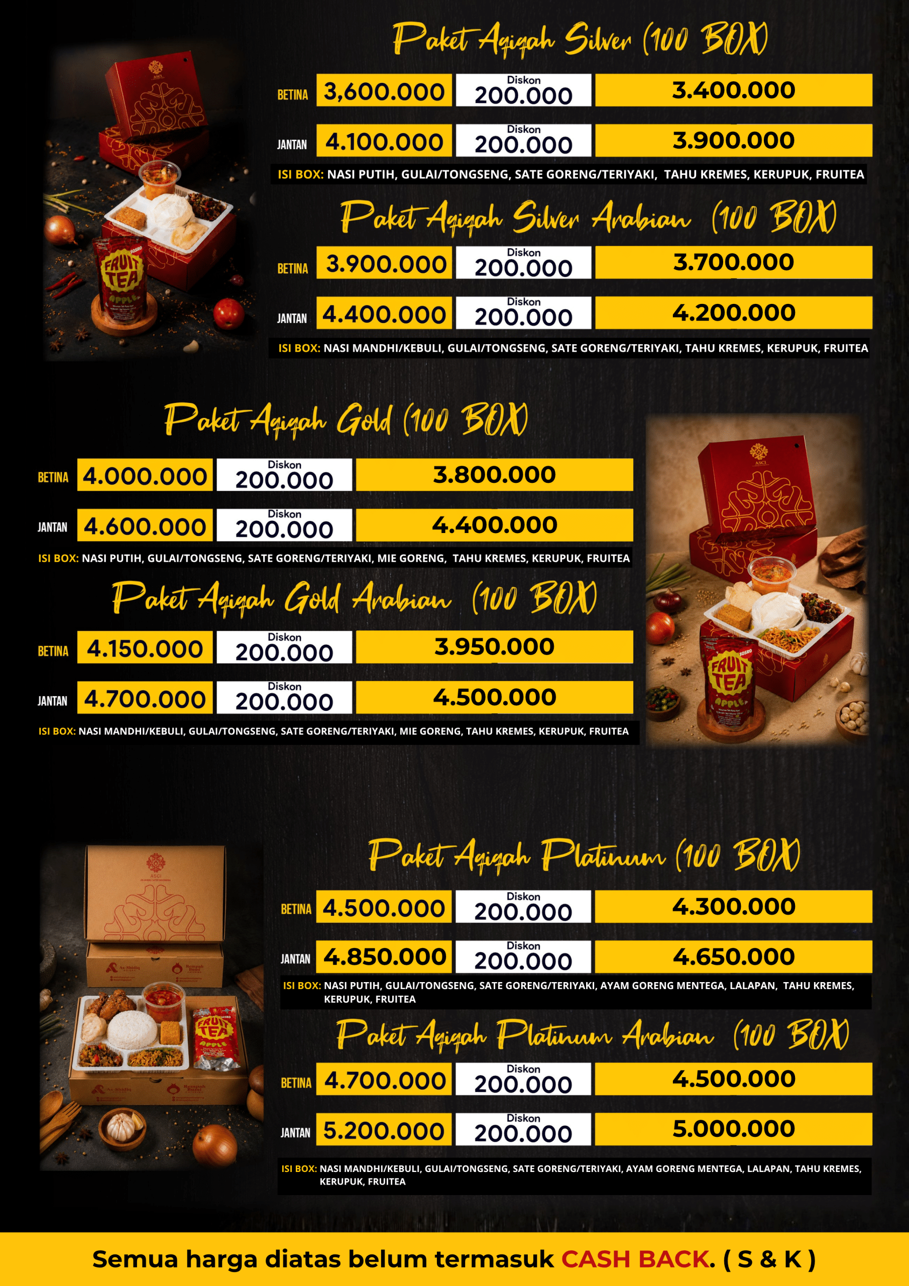 paket aqiqah 100 box premium