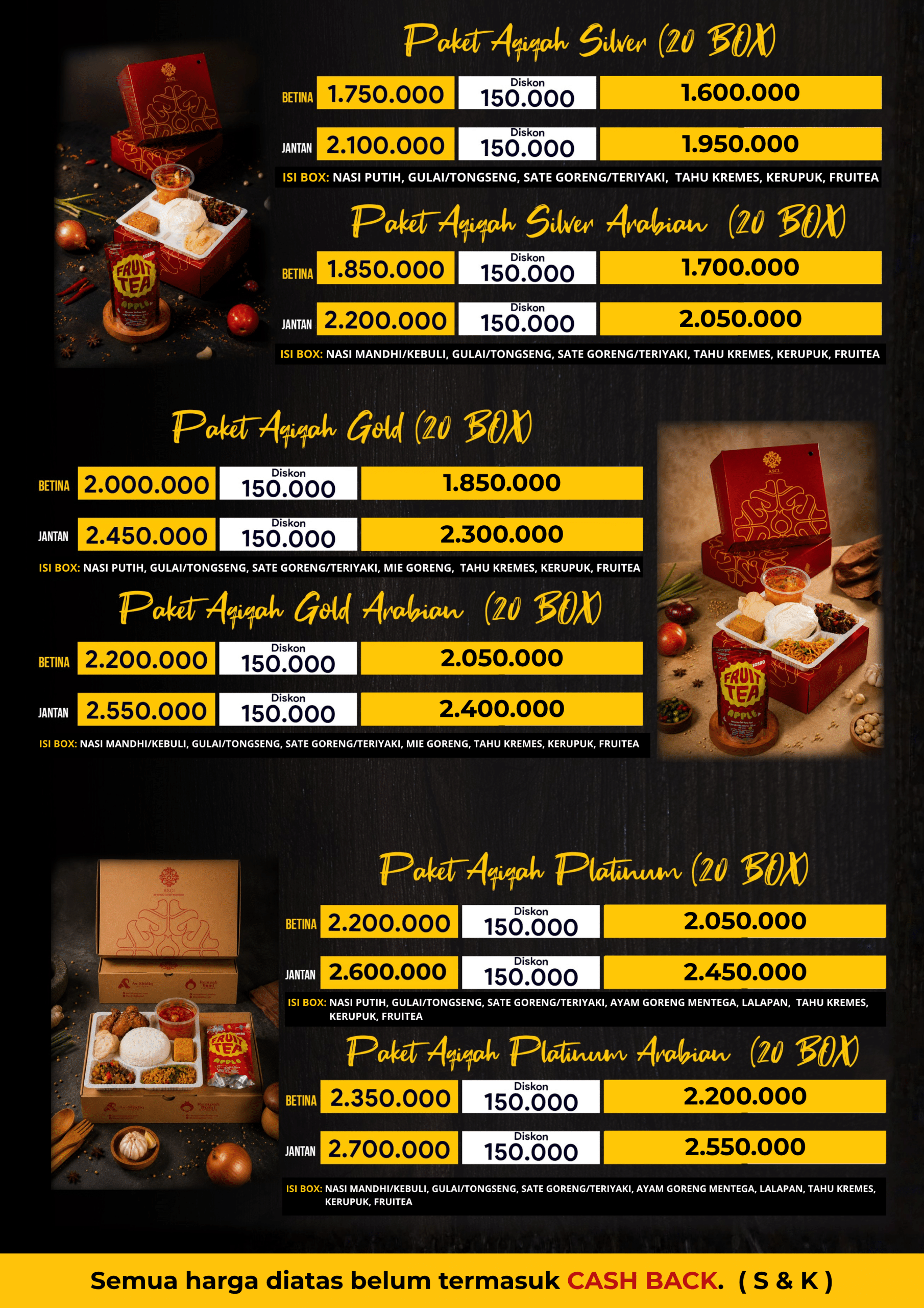 paket aqiqah 20 box premium