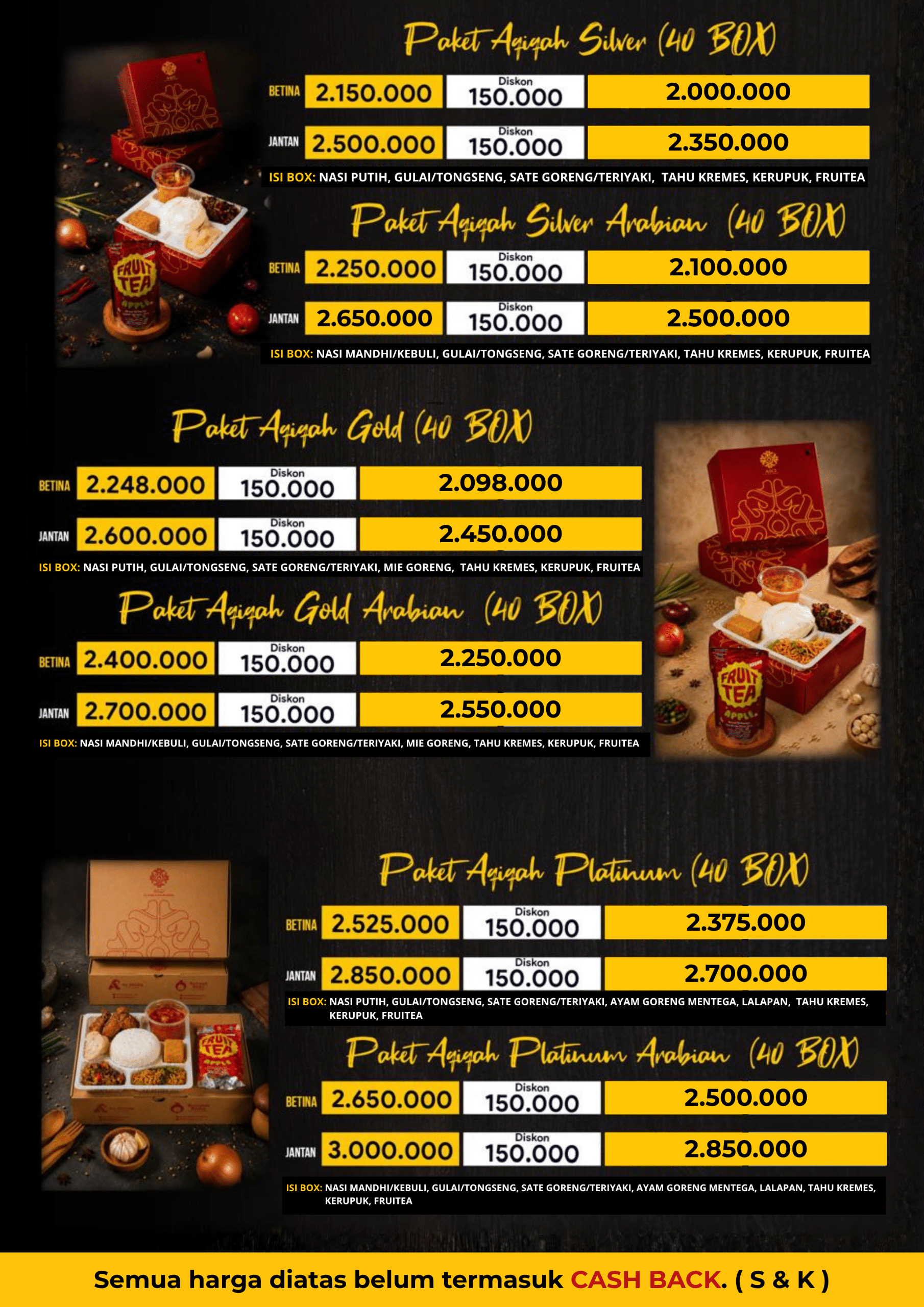 paket aqiqah 40 box premium