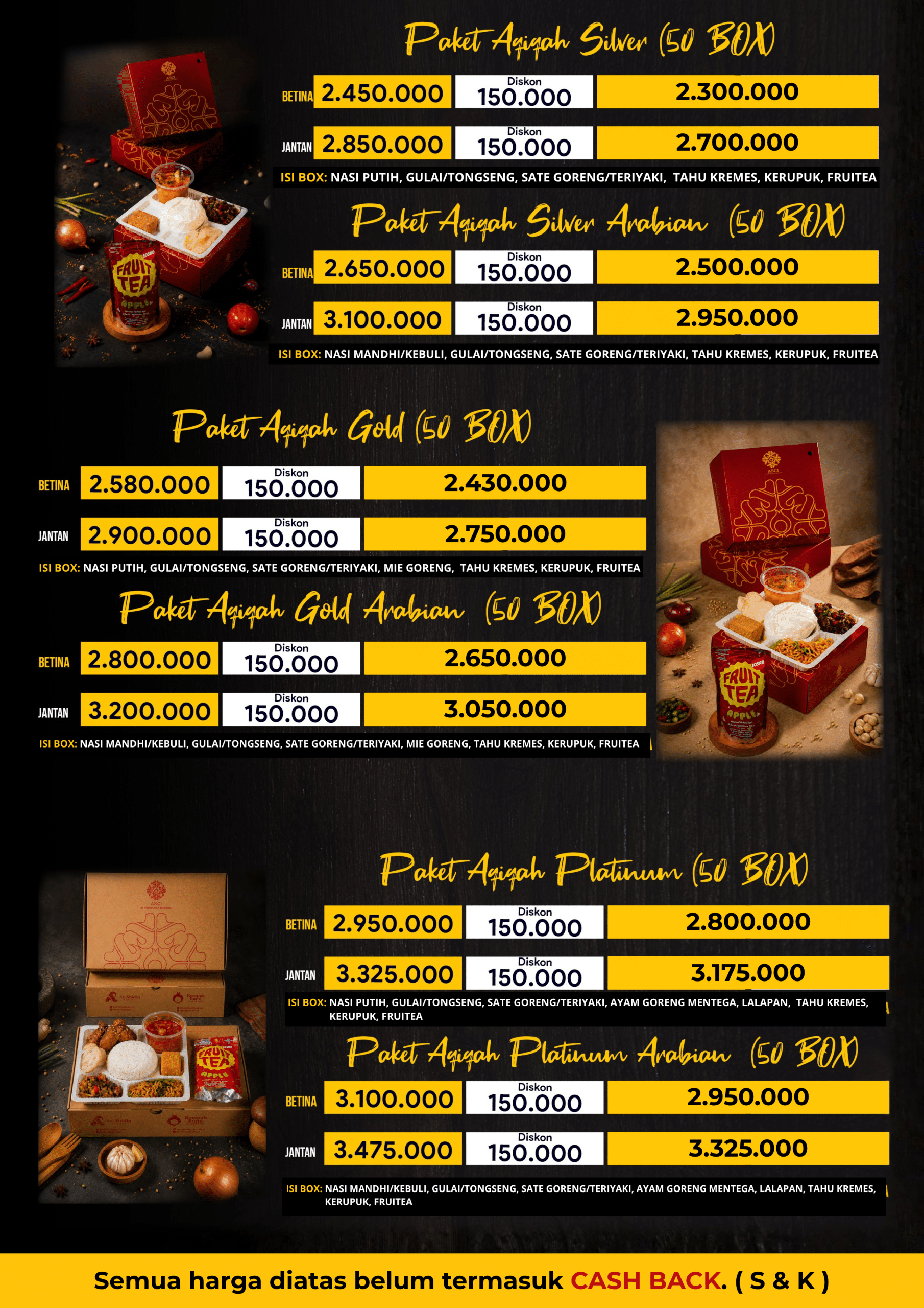 paket aqiqah 50 box premium